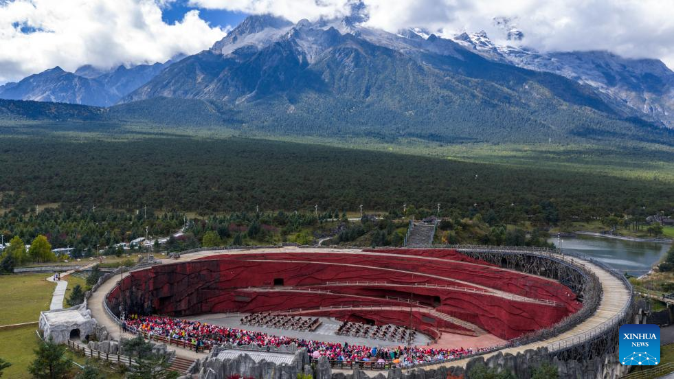 Paisagem de Lijiang, na Província de Yunnan, sudoeste da China