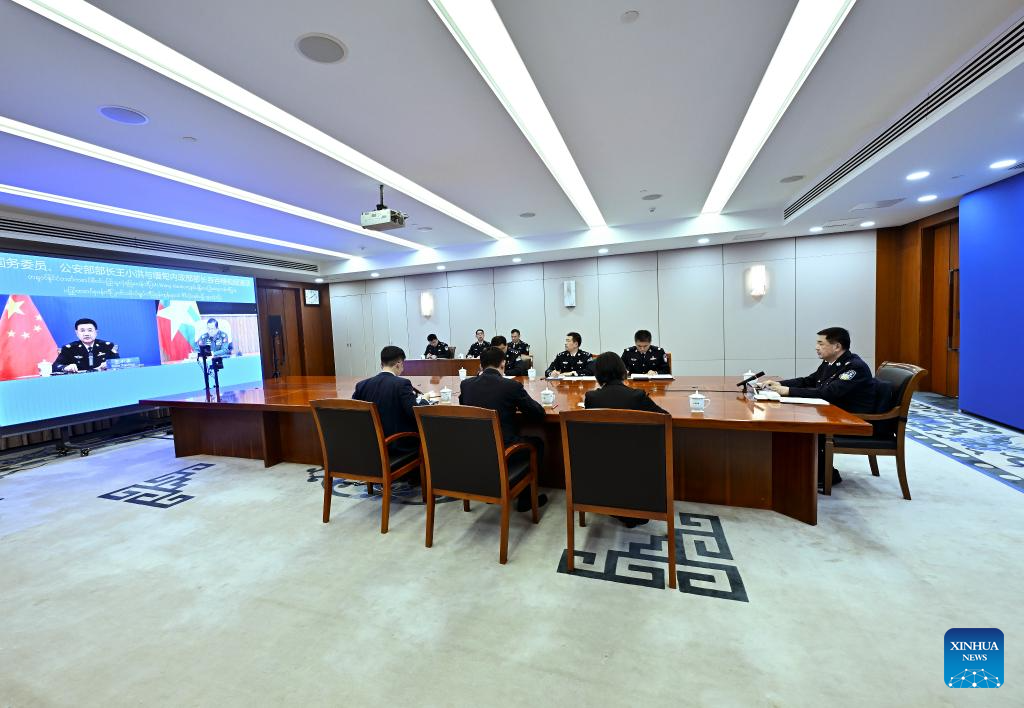 Chefe da polícia da China realiza conversas por vídeo com ministro dos Assuntos Internos de Mianmar