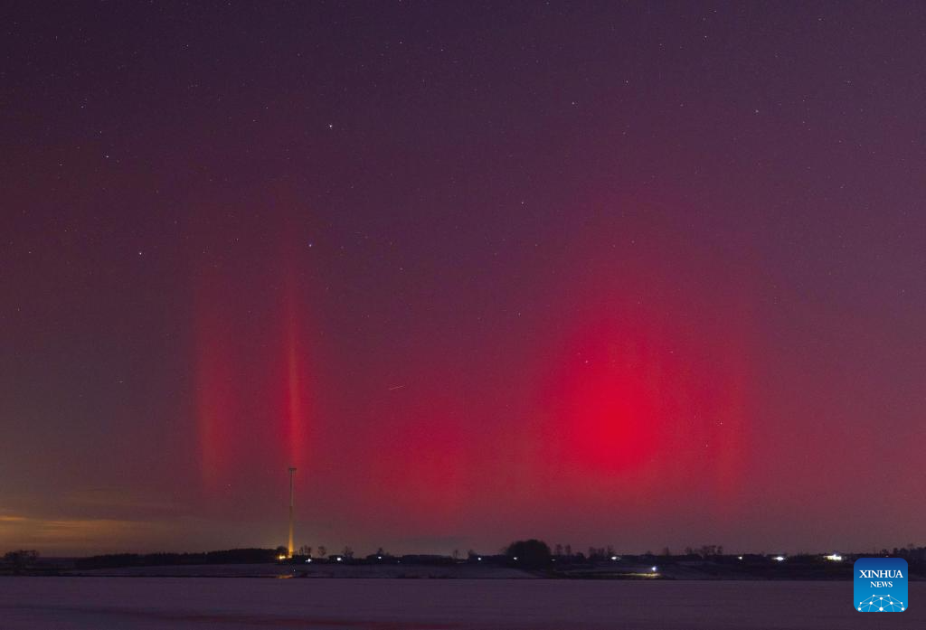 Aurora boreal ilumina o ceú da província chinesa de Heilongjiang