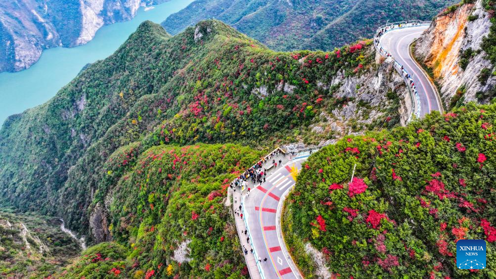 Outono encanta turistas pelas belas paisagens da Garganta de Wuxia em Chongqing