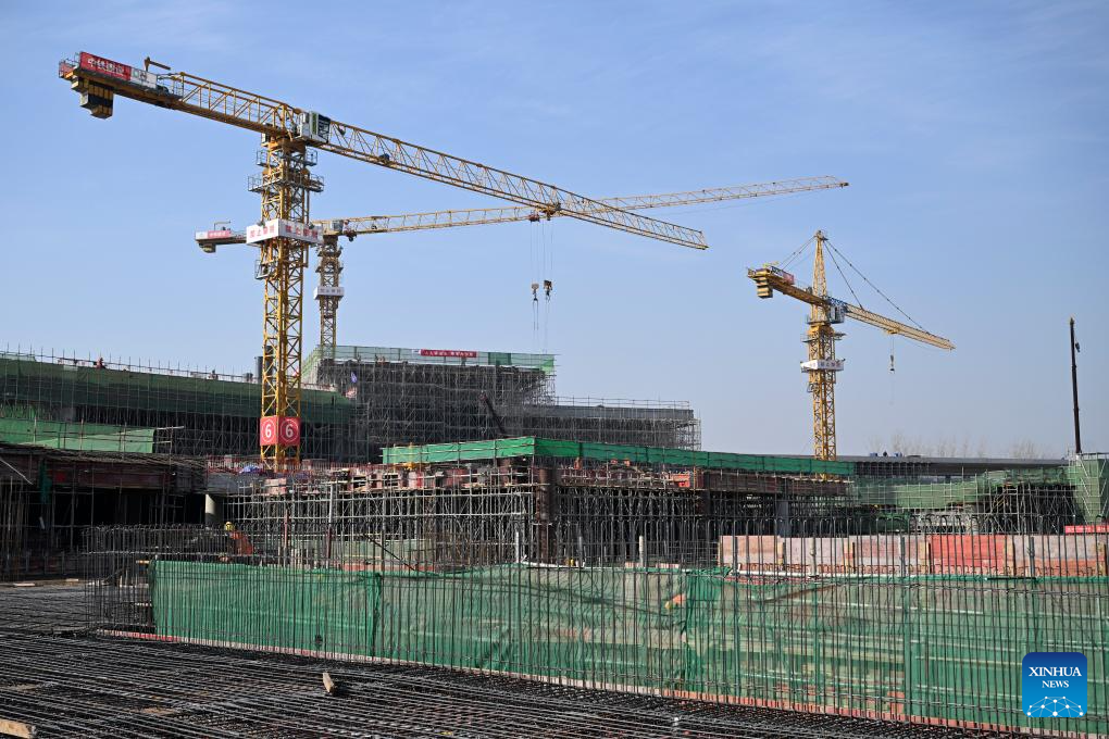 Avança a construção da Estação Ferroviária Oeste de Huaibei, na Proovíncia de Anhui, leste da China